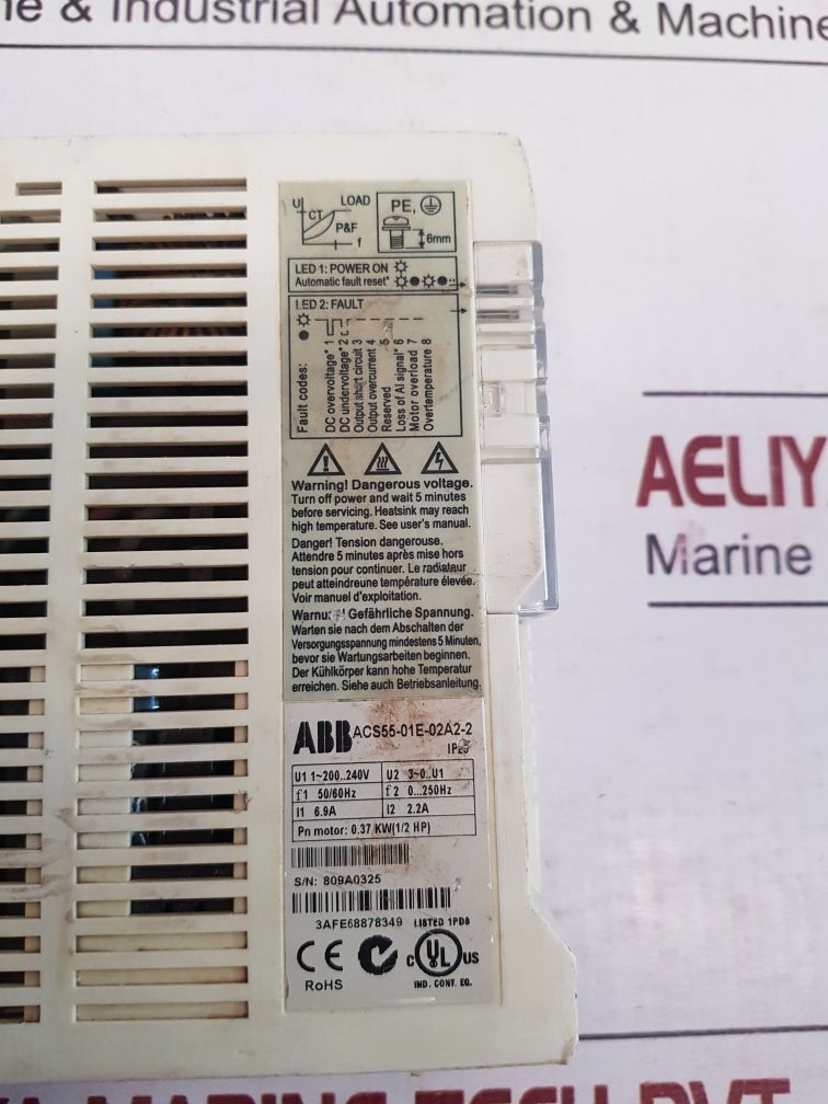 Abb Acs55-01E-02A2-2 Inverter Drive Ip25