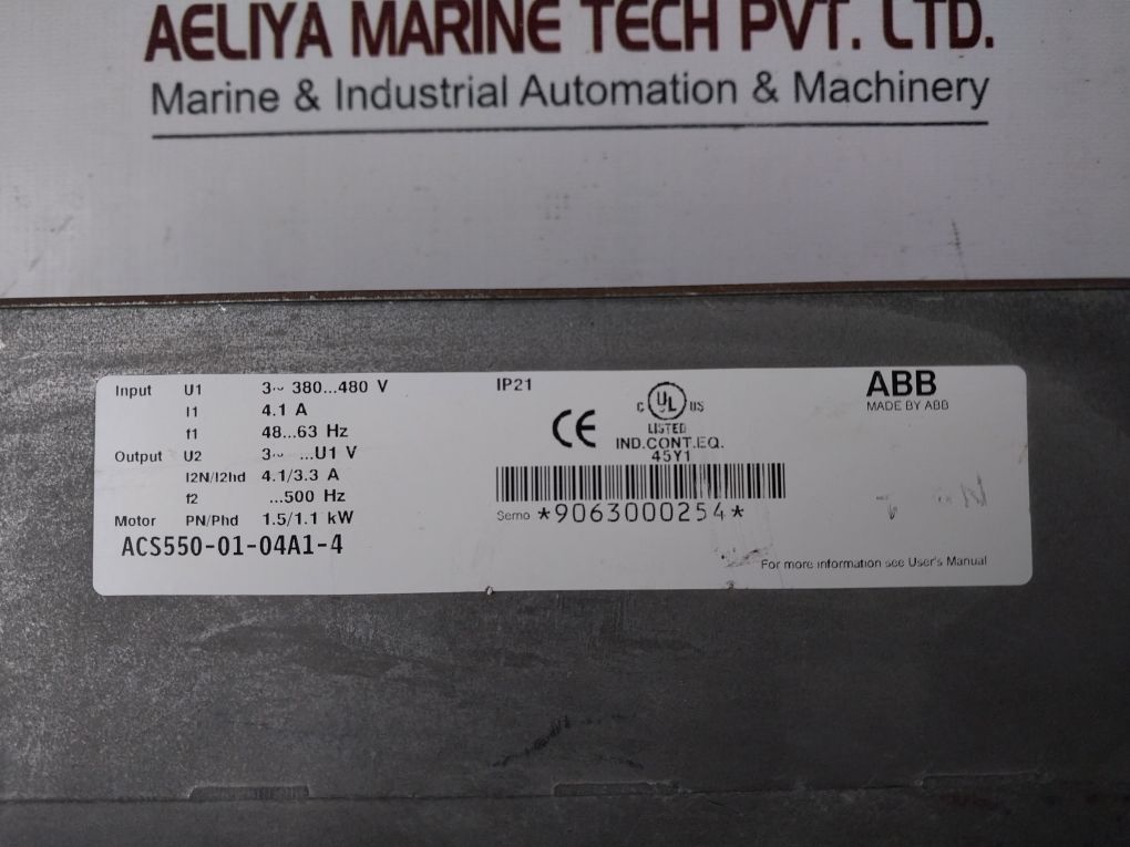 Abb Acs550-01-04A1-4 Inverter Ip21