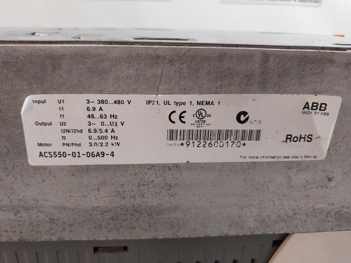 Abb Acs550-01-06A9-4 Frequency Converter 380V/480V Ac