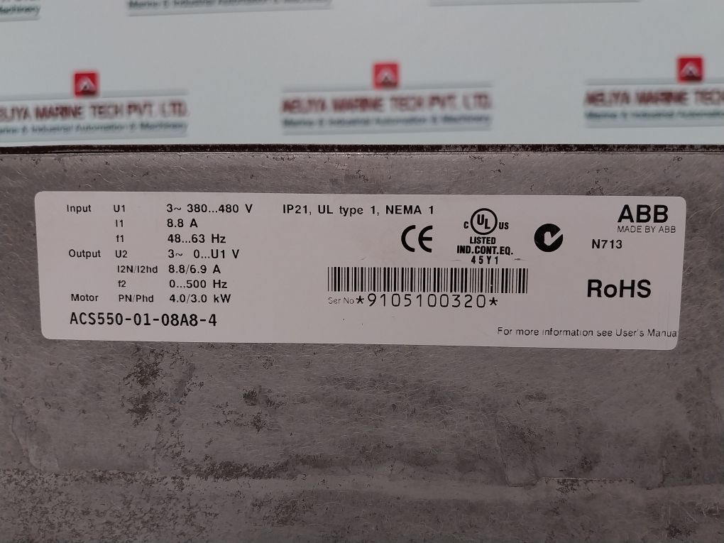 Abb Acs550-01-08A8-4 Inverter Ip21