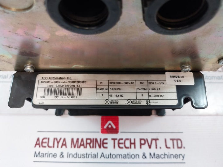 Abb Acs601-0006-4-s00B1200803 Ac Drive Acs 600 Namc-51