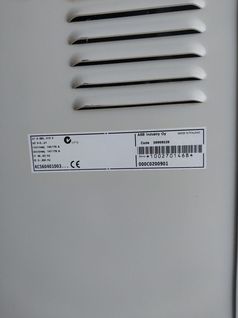 Abb Acs60401003 Variable Frequency Ac Drive