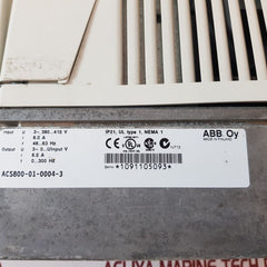 Abb Acs800-01-0004-3 Drive Acs800-xx