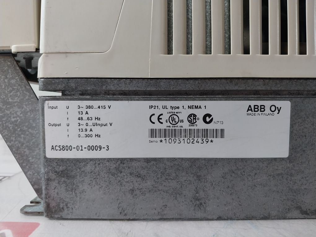 Abb Acs800-01-0009-3 Frequency Converter Inverter
