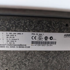 Abb Acs800-01-0205-5+B056+C132 Frequency Converter