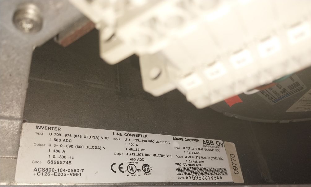 Abb Acs800-104-0580-7+C126+E205+V991