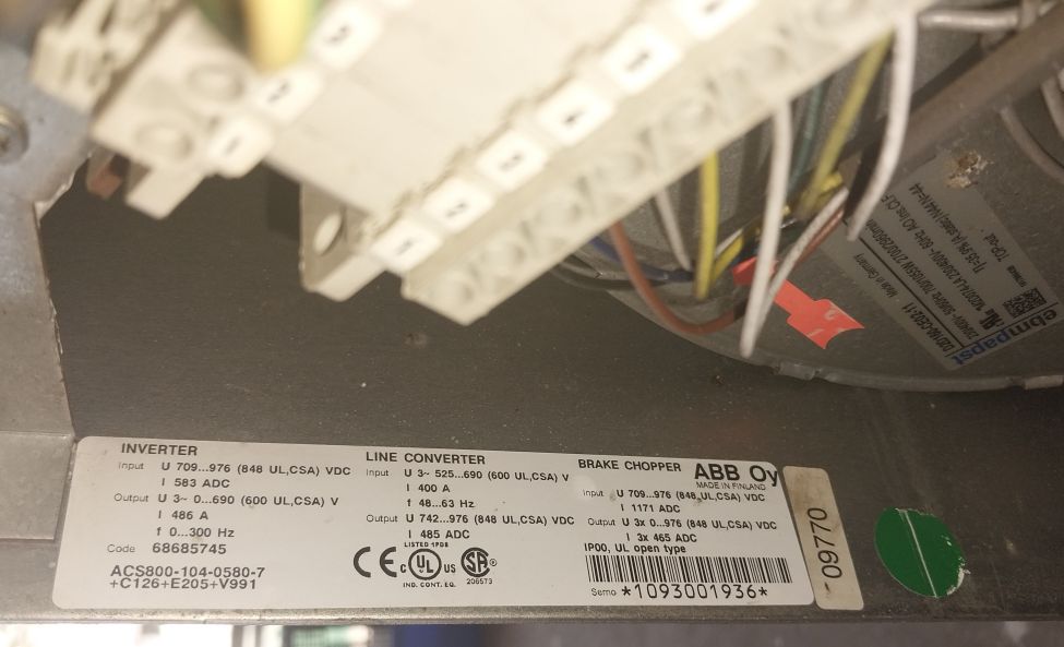 Abb Acs800-104-0580-7+C126+E205+V991 Inverter Modules