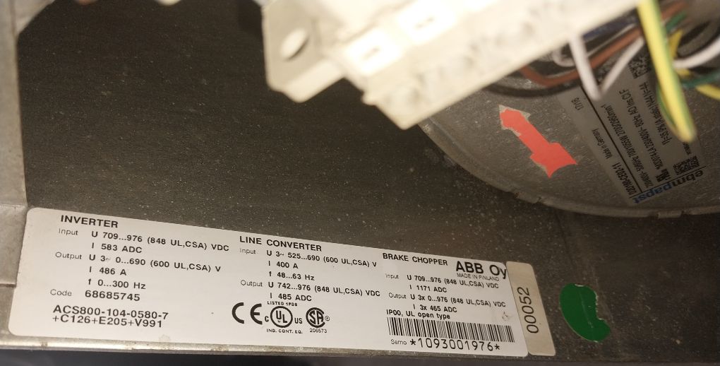 Abb Acs800-104-0580-7+C126+E205+V991 94V