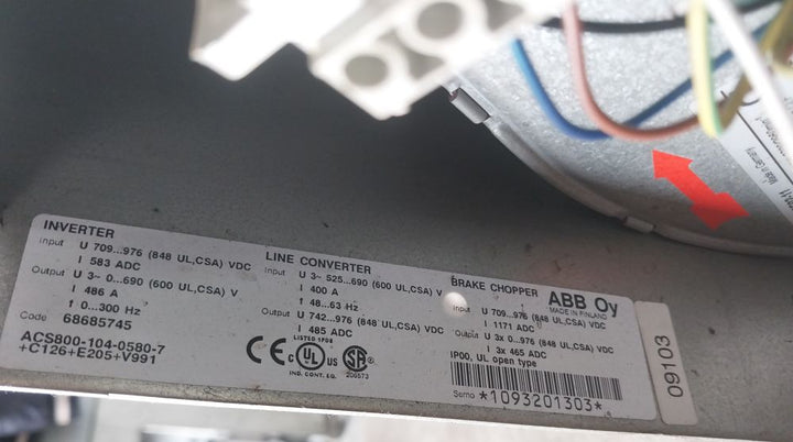 Abb Acs800-104-0580-7+C126+E205+V991 690 V