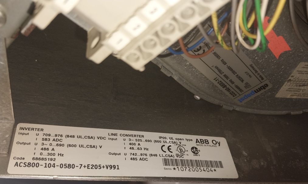 Abb Acs800-104-0580-7+E205+V991