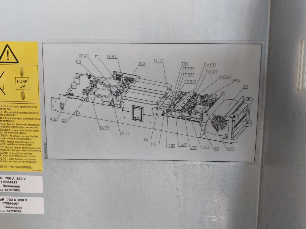 Abb Acs800-704-0910-7+0F253/170M4417/170M4467/Dsmb-02C Supply Module