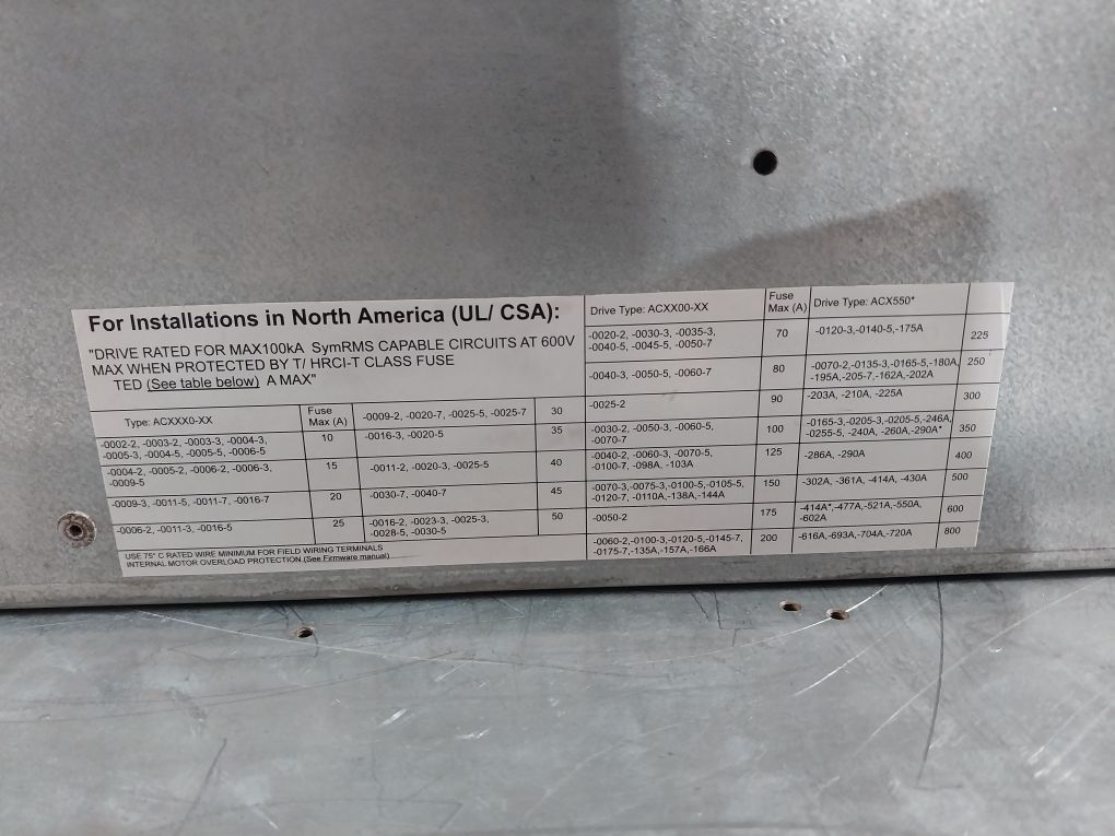 Abb Acs800-u1-0030-5+L503+P901 Variable Frequency Drive Ip21,Ul Type 1