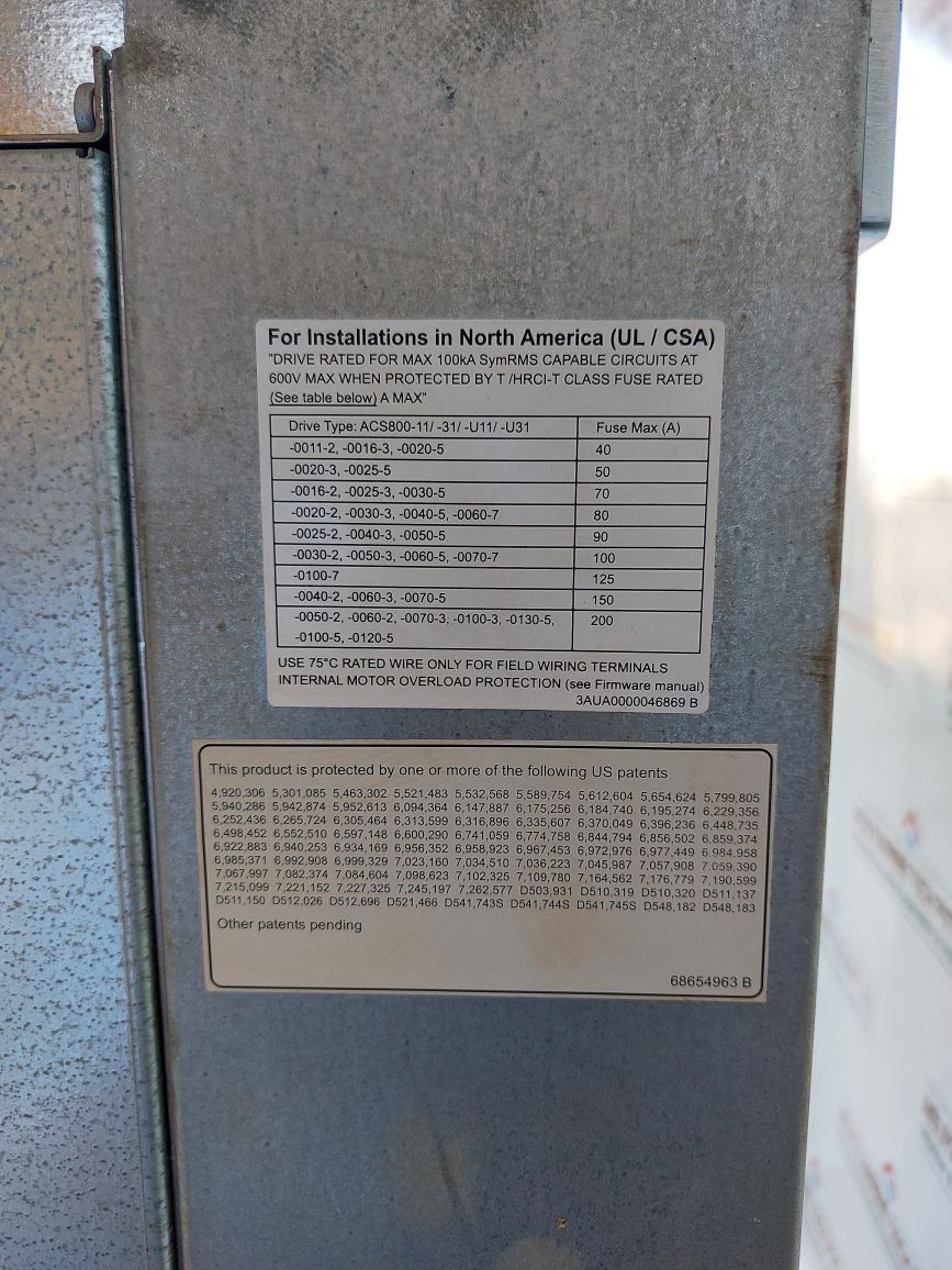 Abb Acs800-u11-0025-5 Drive Control Panel