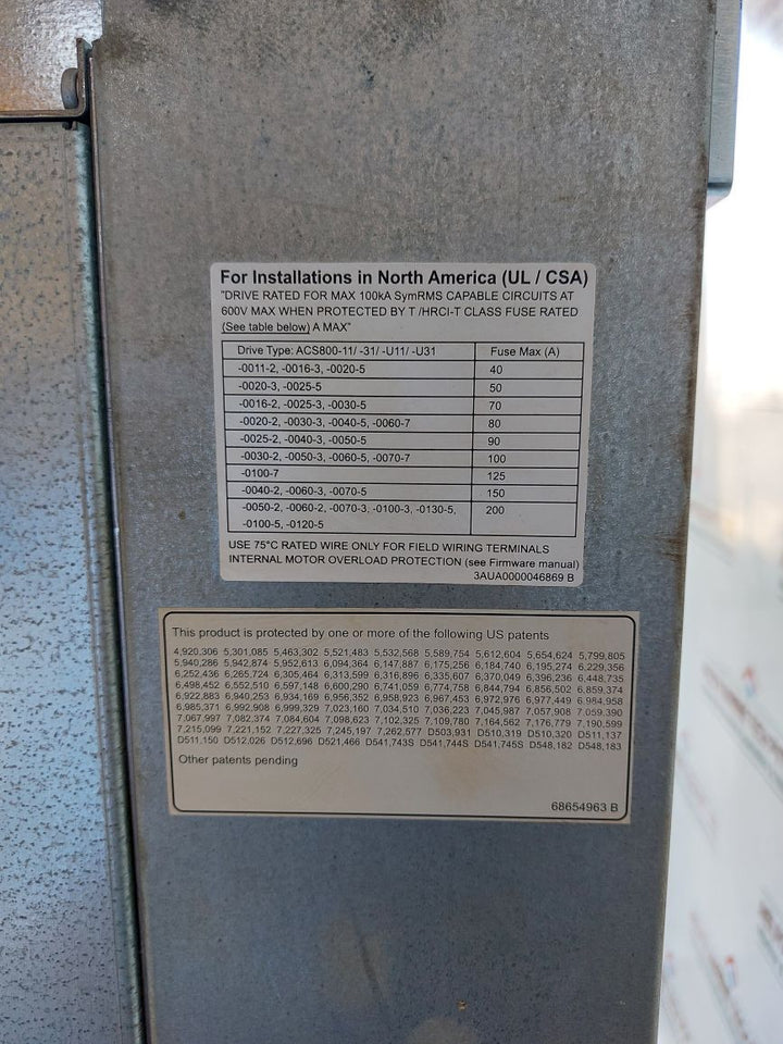 Abb Acs800-u11-0025-5 Drive Control Panel