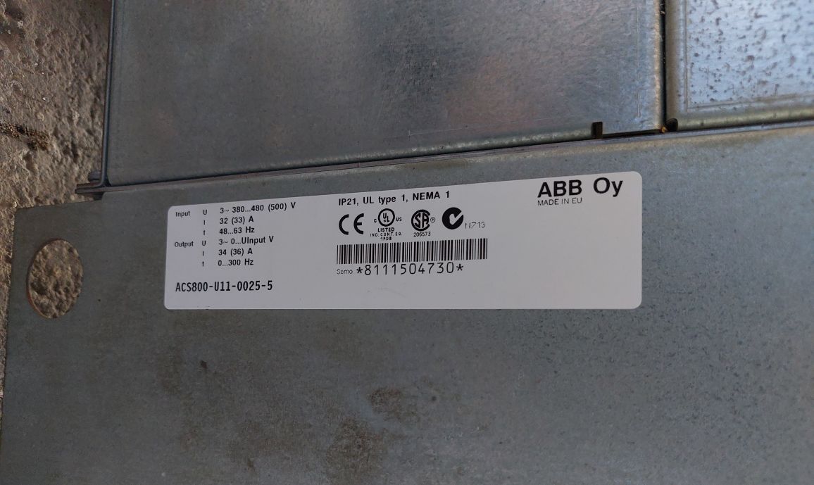 Abb Acs800-u11-0025-5 Drive Control Panel