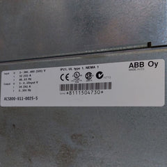Abb Acs800-u11-0025-5 Drive Control Panel