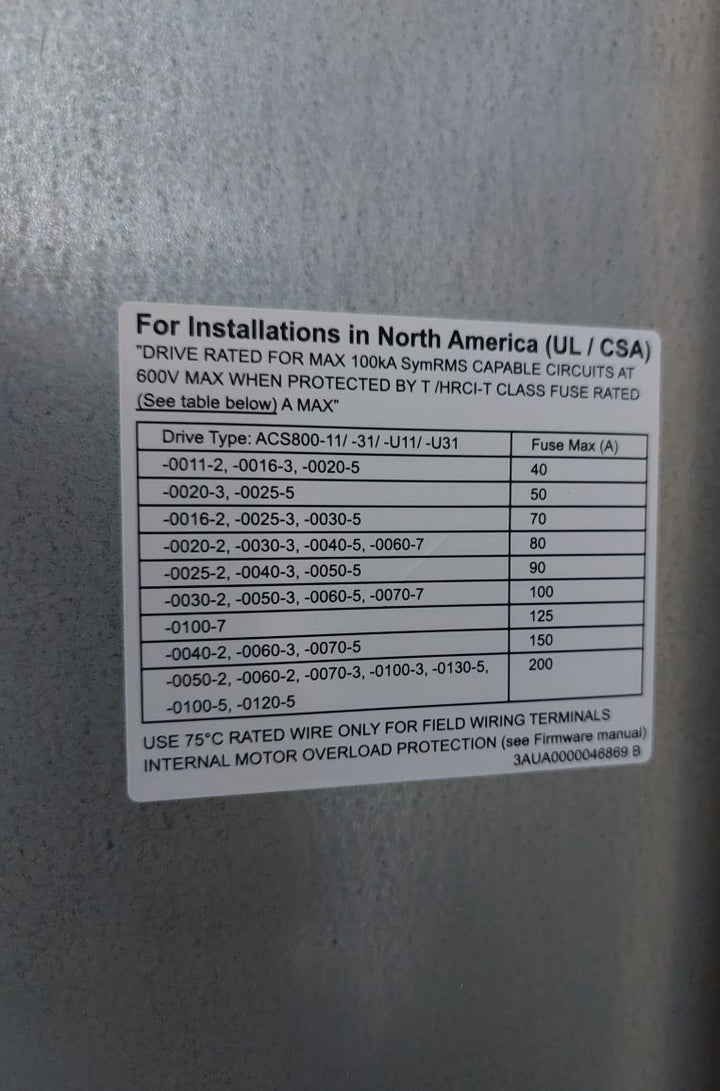 Abb Acs800-u11-0025-5+L502 Drive Control Panel