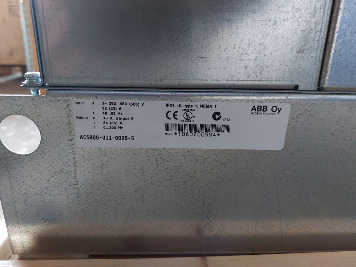Abb Acs800-u11-0025-5 Trafotek Insulation Drive Control Panel