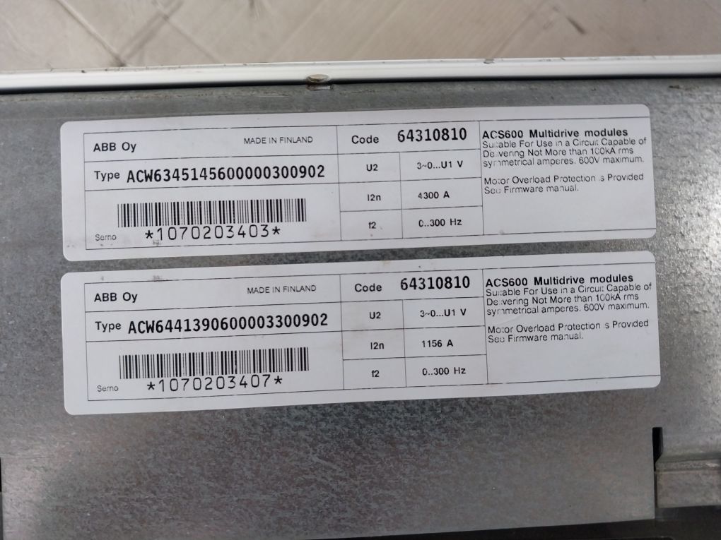 Abb Acw6345145600000300902 Multidrive Module Acs600