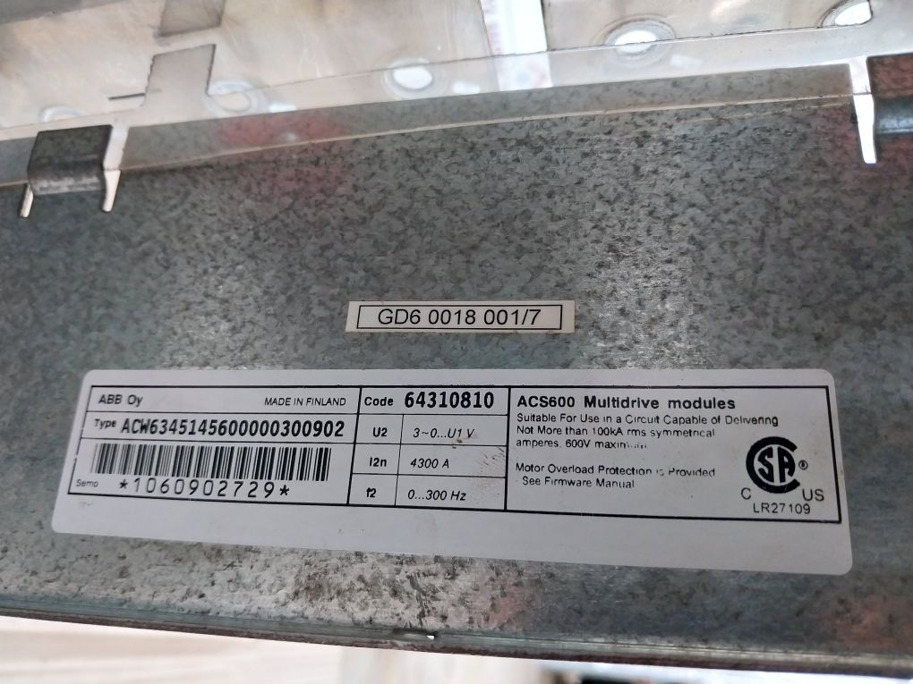 Abb Acw6345145600000300902 Multidrive Module Acs600
