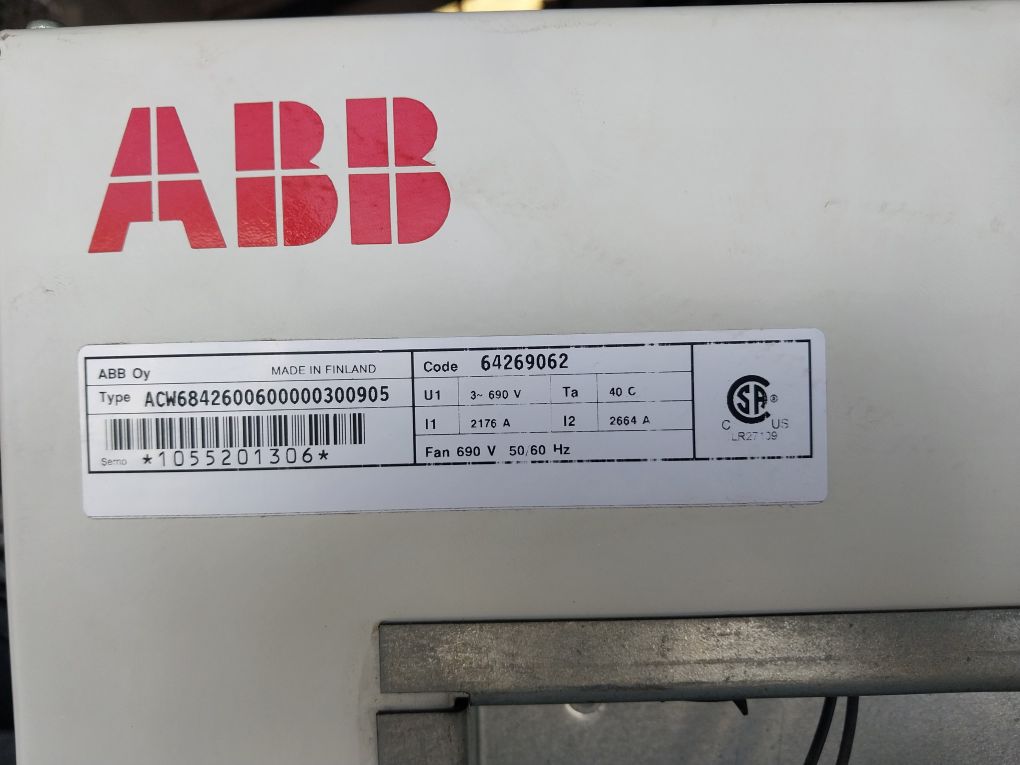 Abb Acs 600 Ac Variable Frequency Drive Acw6842600600000300