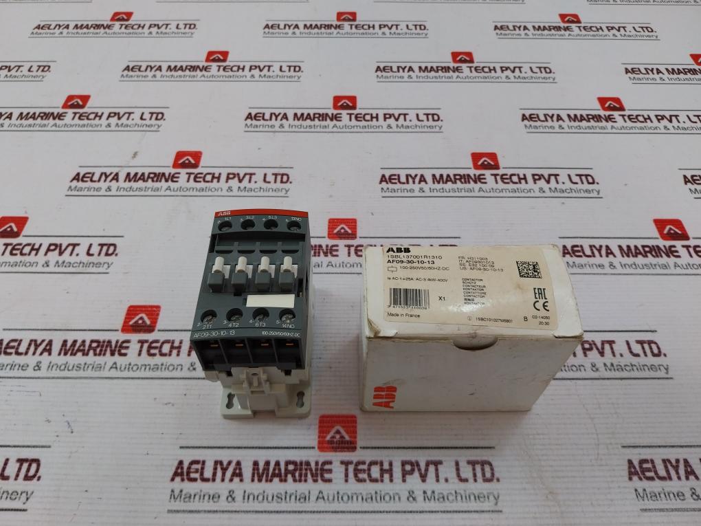 ABB AF09 30 10 11 IEC Contactor, Non Reversing, 3PST NO, 690V, DIN ABB AF09 30 10 11 IEC Contactor, Non Reversing, 3PST NO, 690V, DIN
