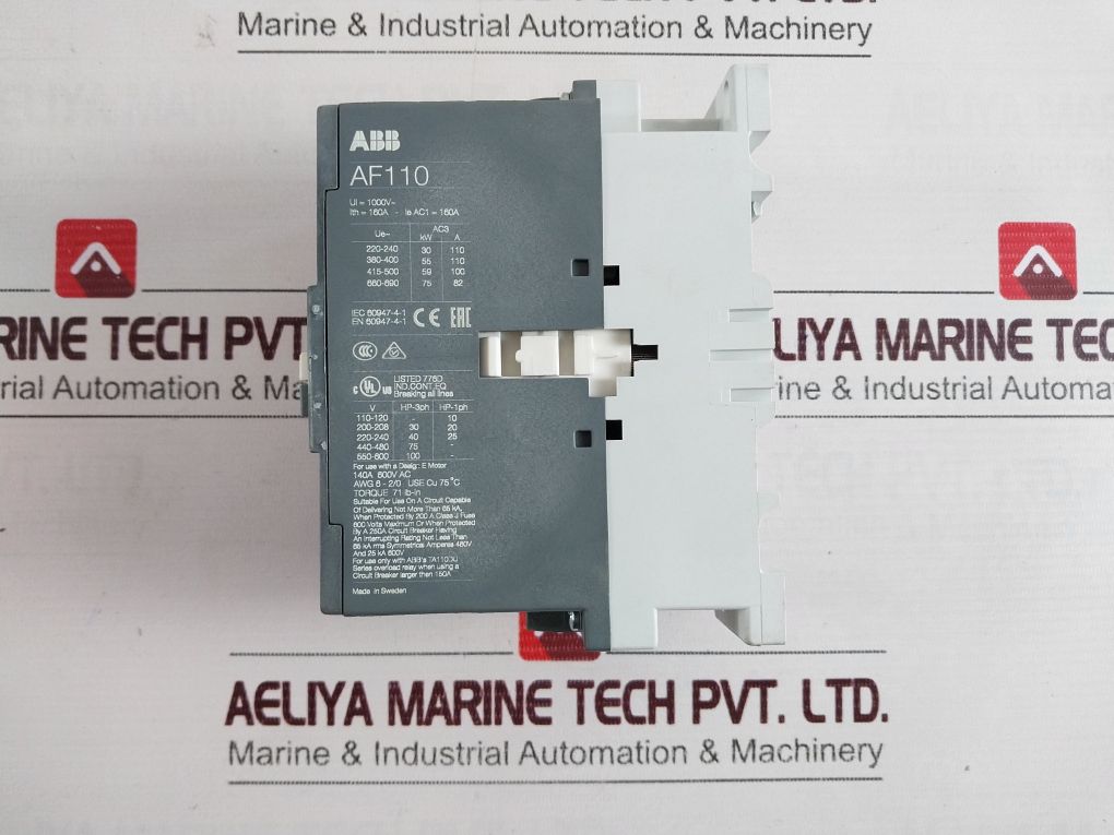 Abb Af110-30 Contactor 140A 600V Ac