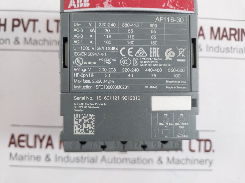 Abb Af116-30 Contactor