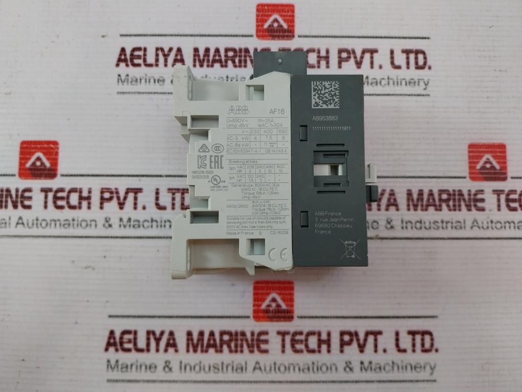Abb Af16-30-10-13 Contactor 30A 600Vac 50/60Hz