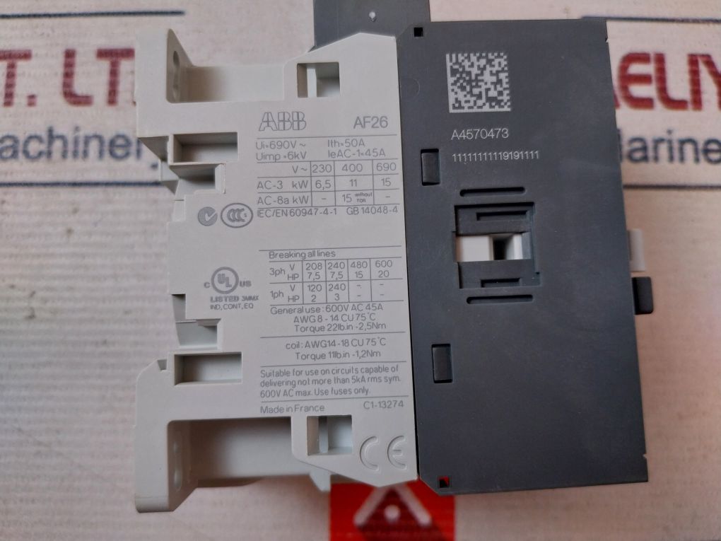 Abb Af26-30-00-12 Contactor 50/60Hz