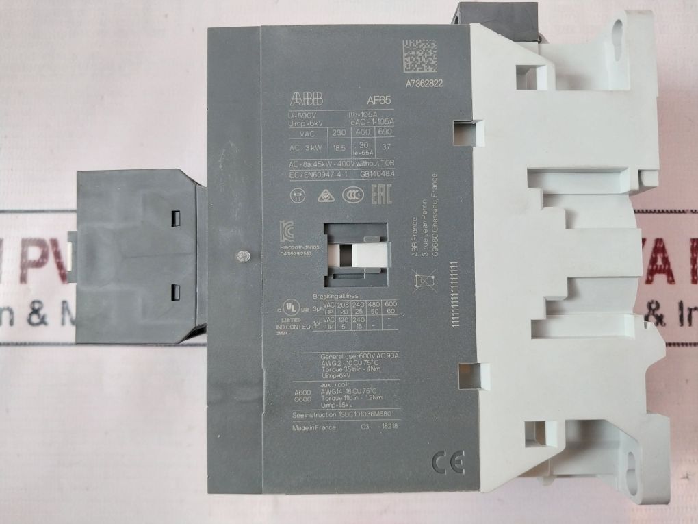 Abb Af65-30-22-13 Contactor 1Sbl387001R1322