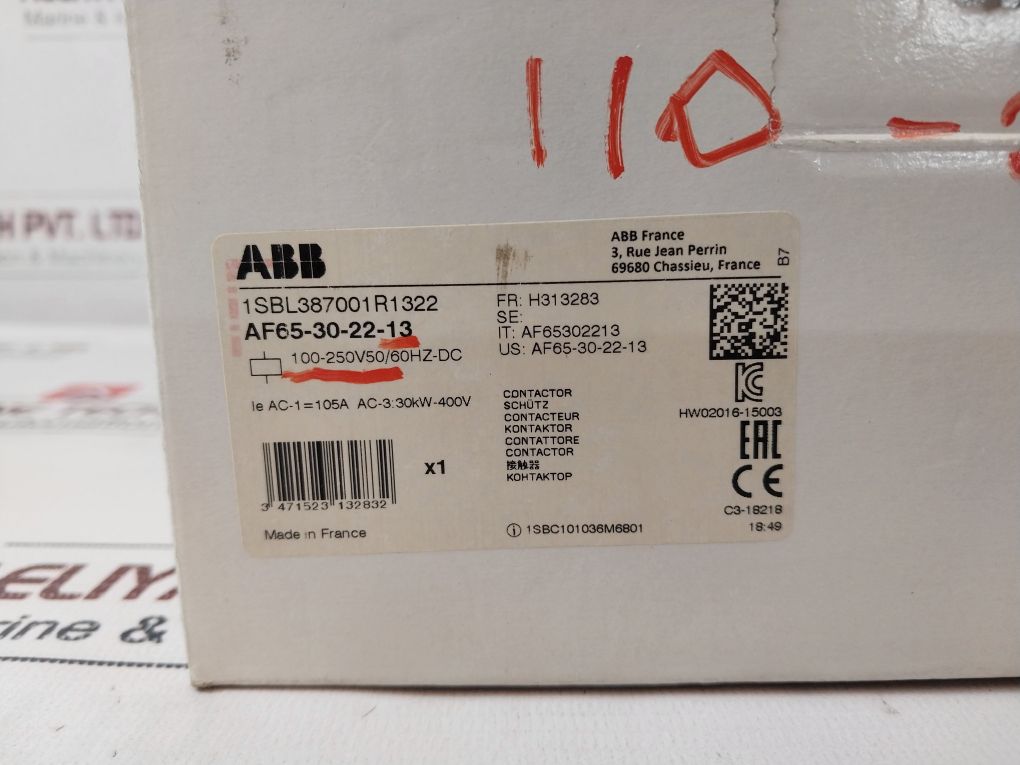 Abb Af65-30-22-13 Contactor 1Sbl387001R1322