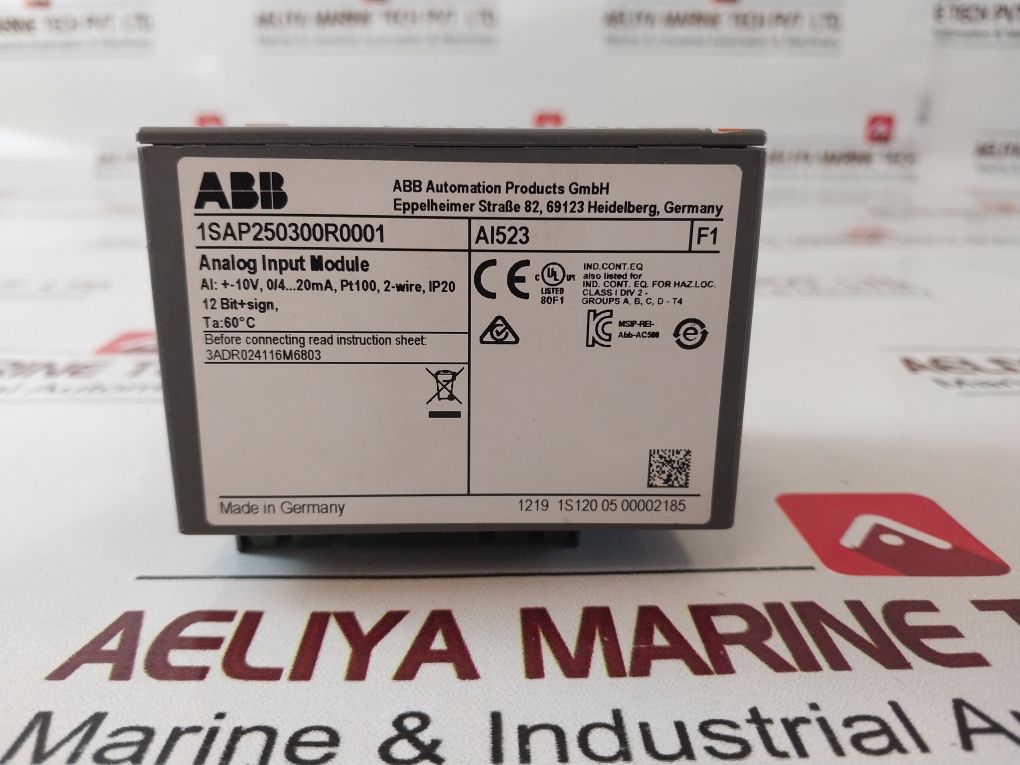 Abb Ai523 1Sap250300R0001 Analog Input Module
