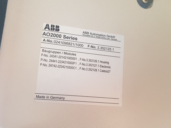 Abb Ao2040 Advance Optima Continuous Gas Analyzer