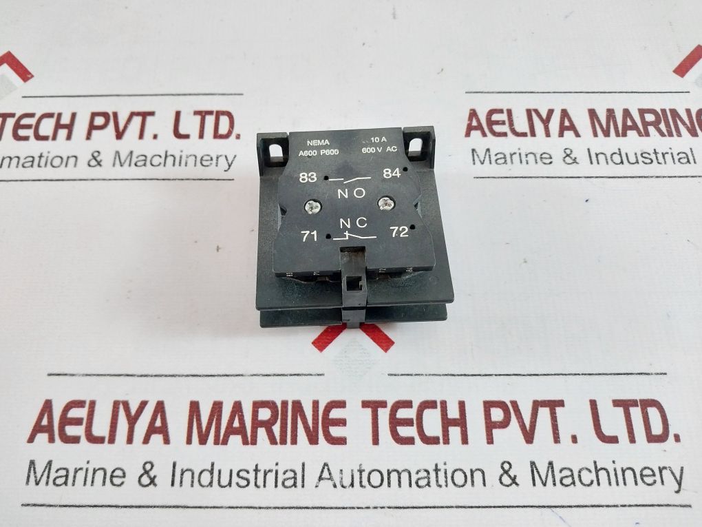 Abb Auxiliary Contact Block Nema A600 P600