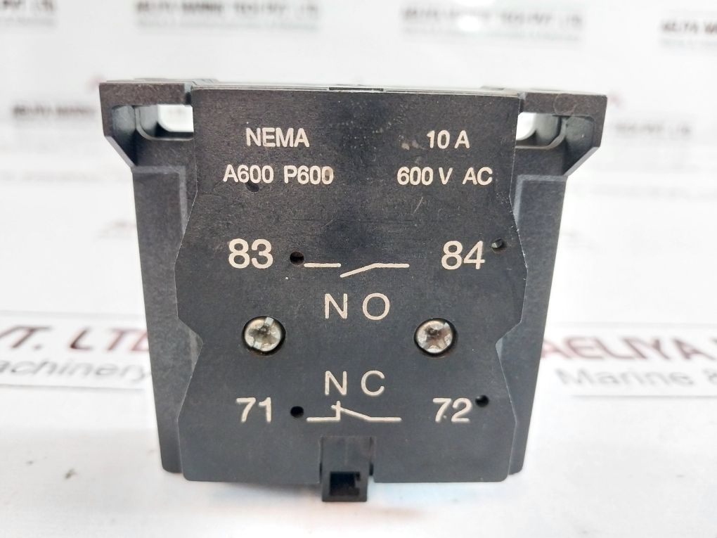 Abb Auxiliary Contact Block Nema A600 P600