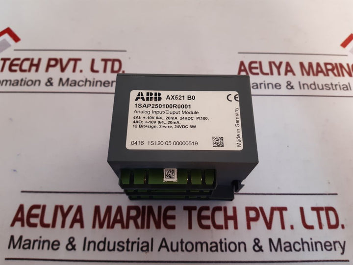 Abb Ax521 B0 Analog Input/Output Module 1Sap250100R0001