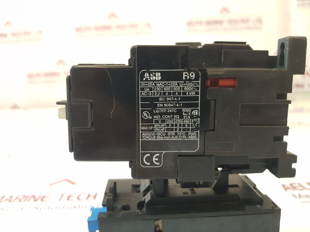 Abb B9-30-32 Contactor With T25 Du Thermal Overload Relay
