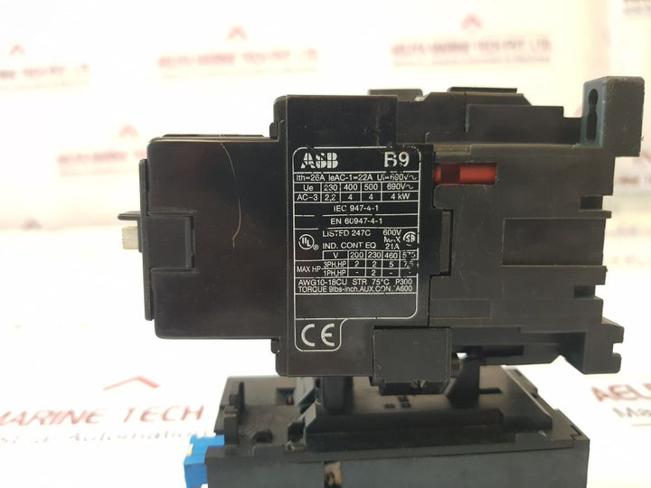 Abb B9-30-32 Contactor With T25 Du Thermal Overload Relay

