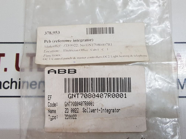 Abb Bbc Zd0022 Pcb(Reference Integrator)