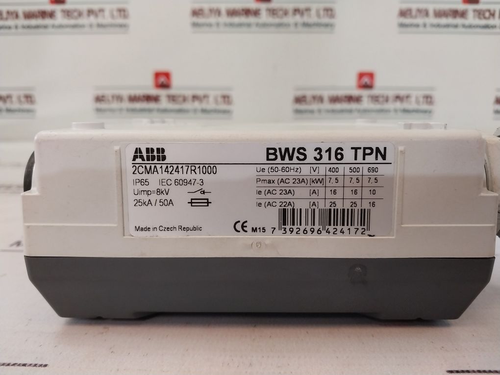 Abb Bws 316 Tpn Safety Switch 2Cma142417R1000 50A
