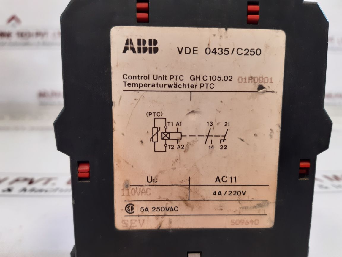 Abb C105.02 Control Unit Ptc Gh C 105.02 Ac11 4A220V 01R0001
