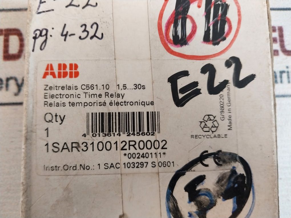 Abb C561.10 Time Relay