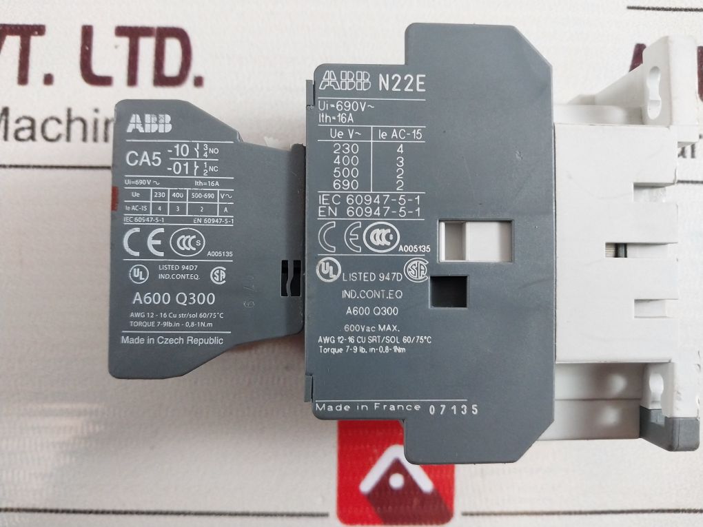 Abb N22E Control Relay Ca5-01,Ca5-10 Auxiliary Contact