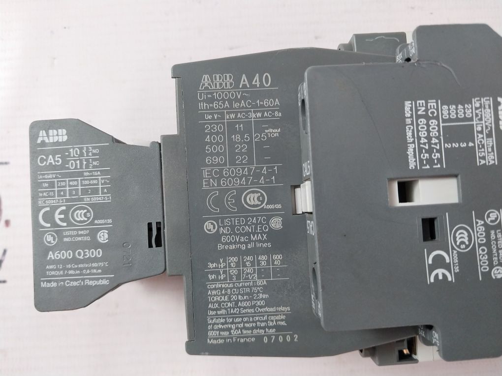 Abb Ca5-10 Auxiliary Contact Block 690V