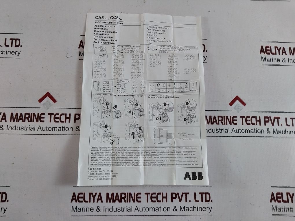 Abb Ca5-22N Ca5 Auxiliary Contact Block 1Sbn010040R1222