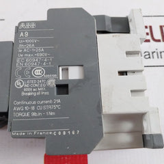 Abb Ca5 A9 Contactor With Ca5-40E Auxiliary Contact Block