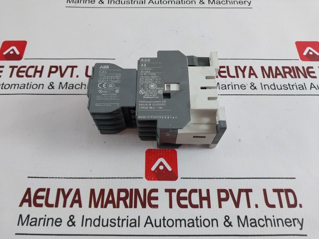 Abb Ca5 A9 Contactor With Ca5-40E Auxiliary Contact Block