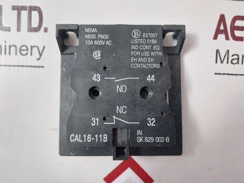 Abb Cal16-11B Auxiliary Contact Block 10A 600V Ac