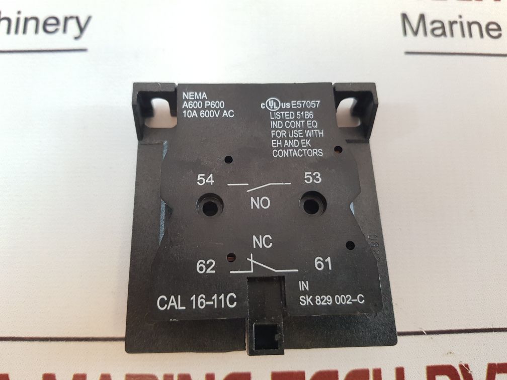 Abb Cal16-11C Auxiliary Contact Block 10A 600V Ac
